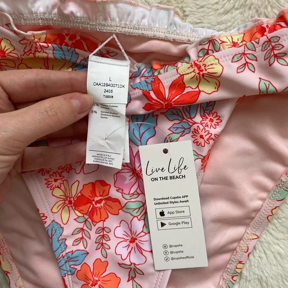 BNWT Pink Floral Midkini Bathing Suit - Picture 3 of 6